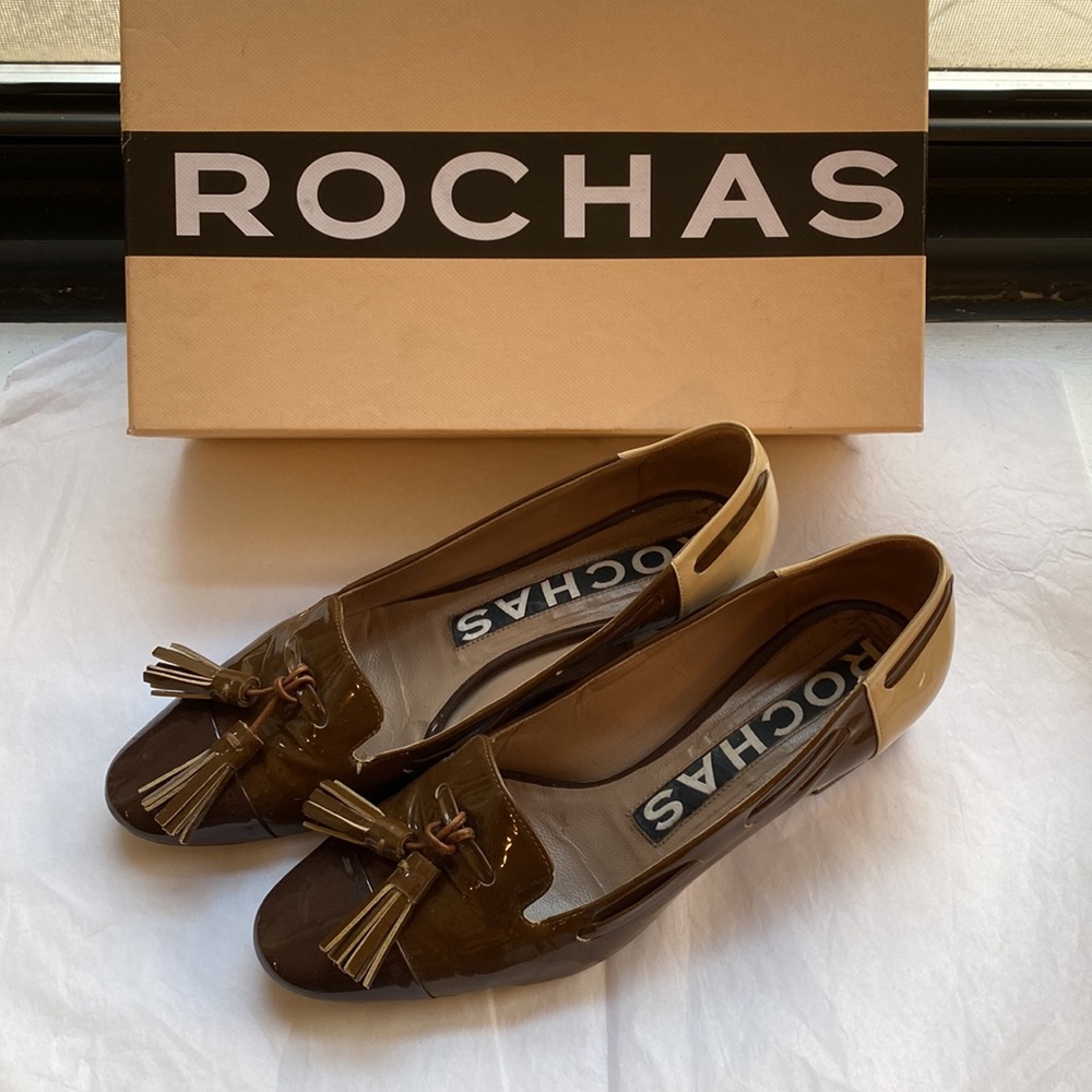 Rochas Patent Calf Leather Tassel Court Shoes